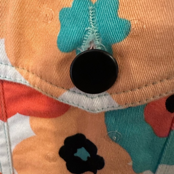 Red Multicolor Floral Jean Jacket - Picture 4 of 9